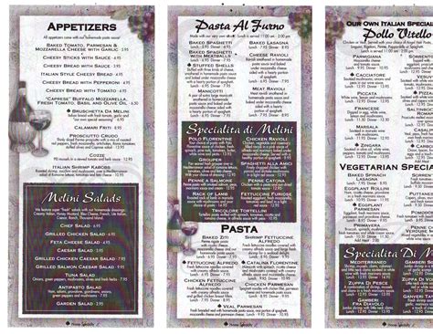 Menu at Belini Cucina restaurant, Portsmouth