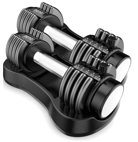 SKONYON Adjustable Dumbbells Set 12.5 lbs Weight with Handle and Weight Plate for Gym and Home ...