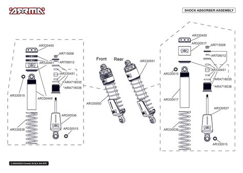 Arrma Granite BLX 4x4 Parts Exploded View (4302V3T2) — Adventure ...