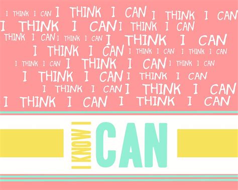 I think I can I know I can Typography Design Light Pink | Etsy