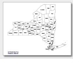 Printable New York Maps | State Outline, County, Cities