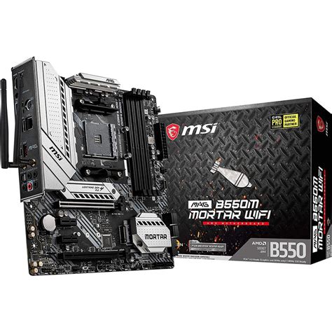 MSI MAG B550M Mortar WiFi Gaming Motherboard (AMD AM4, DDR4, PCIe 4.0, SATA 6Gb/s, M.2 USB 3.2 ...