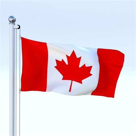 3D asset Animated Canadian Flag | CGTrader