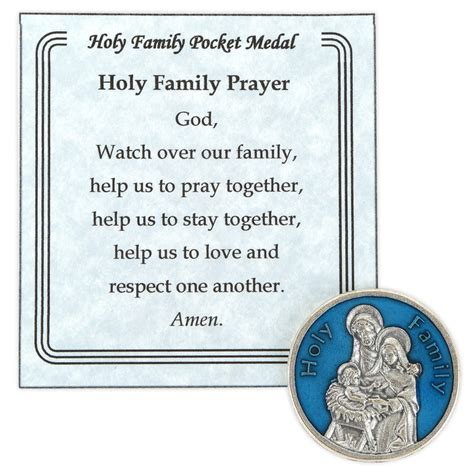 Holy Family Pewter Pocket Medal & Prayer Card, 1.25 Inches | Mardel ...