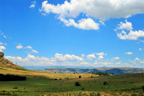 Loose Cloud Over Veld Landscape Free Stock Photo - Public Domain Pictures