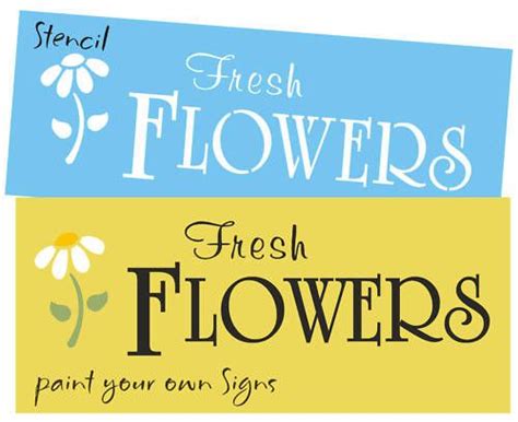 STENCIL Fresh Flowers Daisy Gardening Floral Porch Yard Art Country ...