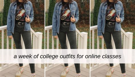 A Realistic Week in My Closet as a College Student Doing Online Classes (All Secondhand Clothing ...