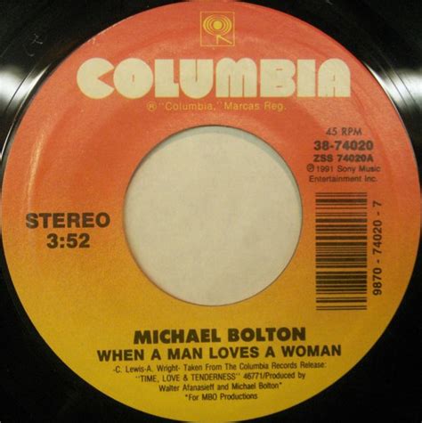 Michael Bolton – When A Man Loves A Woman (1991, Vinyl) - Discogs