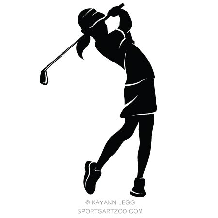 Female Golfer Silhouette Clip Art ~ Golf Golfer Silhouette Clipart Clip Female Girl Ladies ...