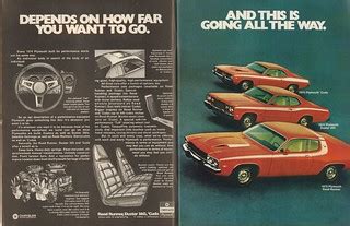 1974 Plymouth Road Runner - Duster 360 - Barracuda Adverti… | Flickr