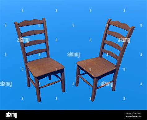 wooden kitchen chairs Stock Photo - Alamy