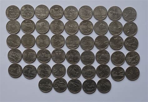 USA State Quarter dollar FULL Complete Set 50 Coins US America ...