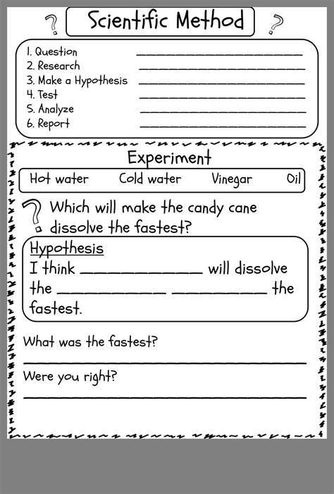 Scientific Method Worksheet 5th Grade | Scientific method elementary ...