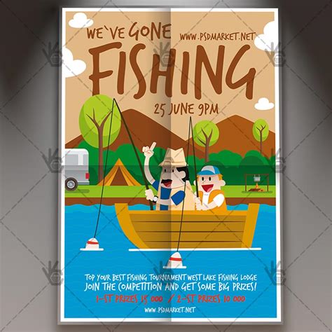 Download Fishing Flyer - PSD Template | PSDmarket