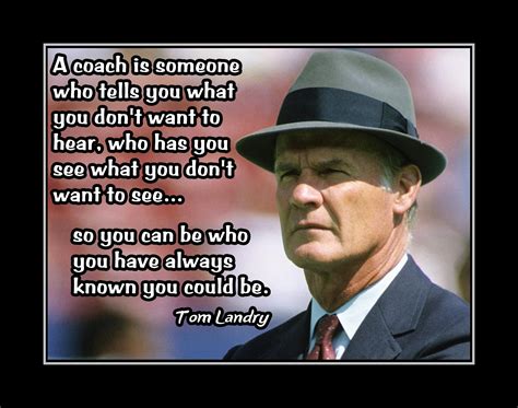 Dallas Cowboys Tom Landry Quote Poster, Unique Football Coach Gift