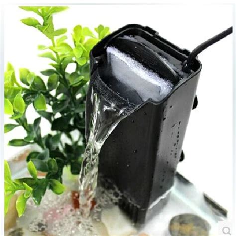 Aquarium Waterfall Filter Cylinder Hanging on Low Water Level Filter ...