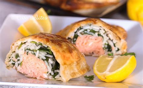 Salmon and Spinach Parcels - cafe Delites | Salmon dishes, Fun foods to make, Seafood recipes