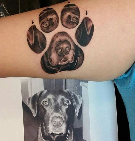 30 hermosos y conmovedores tatuajes de mascotas | Tatuajes patitas de perro, Tatuajes huellas de ...