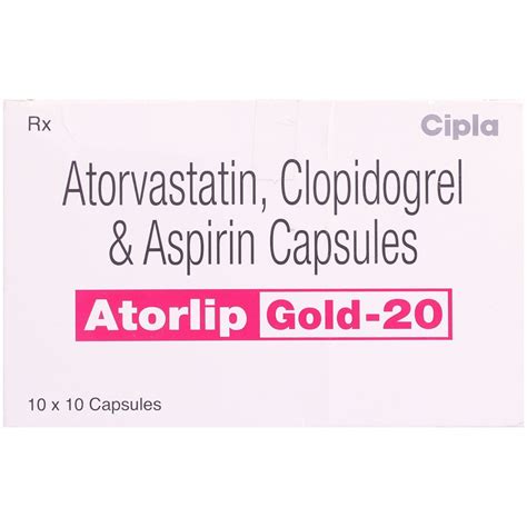 Atorlip Gold 20 Capsule 10's Price, Uses, Side Effects, Composition ...