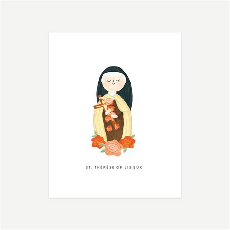 St. Therese of Lisieux Print Digital Download, 8x10 and 5x7, Little Flower Print, Saint Therese ...