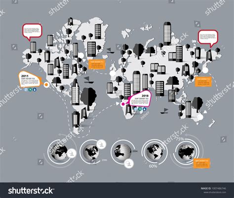 World Map Infographic Stock Vector (Royalty Free) 1007486746 | Shutterstock