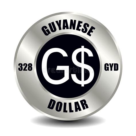 3D Guyanese Dollar of Guyana. Currency Symbol Icon Set Stock Vector ...