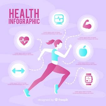 Free Vector | Health infographic template flat style