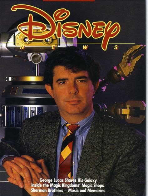 A young beardless GEORGE LUCAS was the cover story for Disney News magazine back in 1987. Man ...