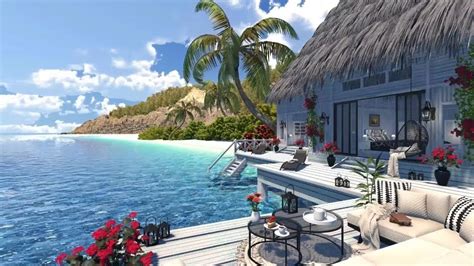 Maldives Beach House | Day & Sunset Ambience - One News Page VIDEO