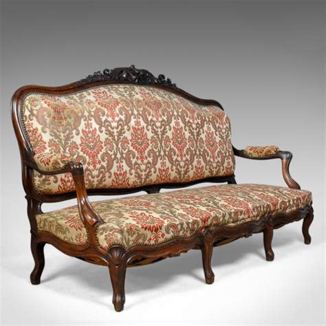 Victorian Antique Settee, Rosewood, English, 3 Seater Sofa Circa 1850 – London Fine Antiques