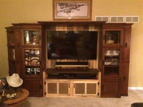 Rustic entertainment center. | Rustic entertainment center, Entertainment center, Design