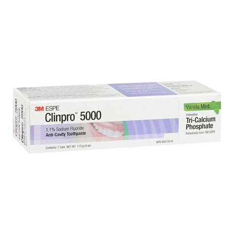 Clinpro 5000 Sodium Fluoride Anti-Cavity Toothpaste, 113 G, Vanilla ...