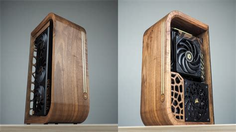 Stunning wood PC mixes walnut and brass to create an iconic design