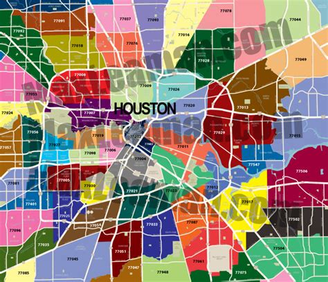 Houston Zipcode Map - Free Zipcode Map - Houston Zipcode Map