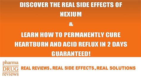 Nexium Side Effects | Get Permanent Relief From Heartburn & Acid Reflux - YouTube