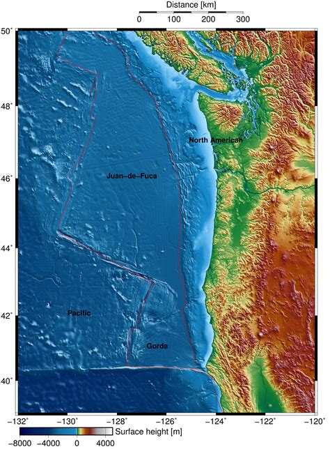 Map of Juan de Fuca Plate [IMAGE] | EurekAlert! Science News Releases