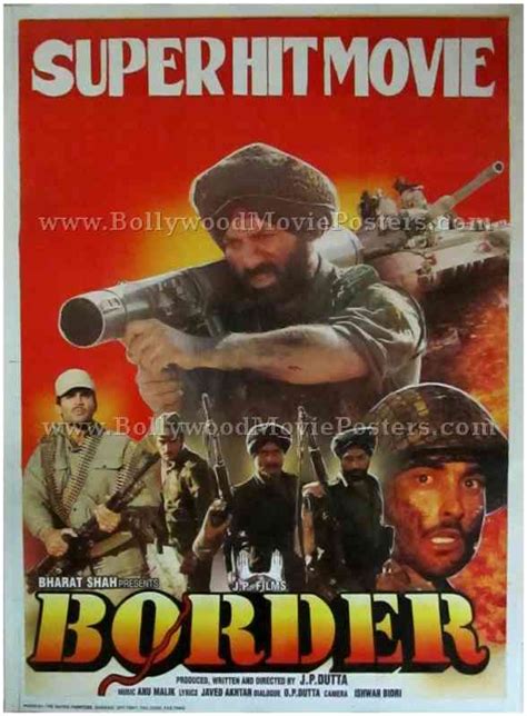 Border Hindi movie poster Sunil Shetty 1997 war film