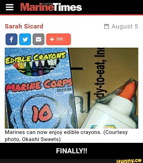 Times Sarah Sicard August Marines can now enjoy edible crayons. (Courtesy photo, Okashi Sweets ...