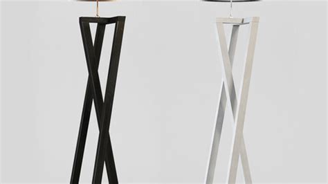 ArtStation - Floor Lamp Black And White Wood | Game Assets