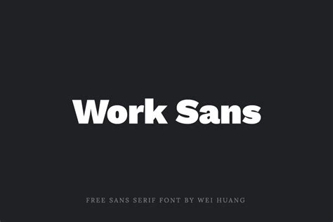 Work Sans Black Windows font - free for Personal