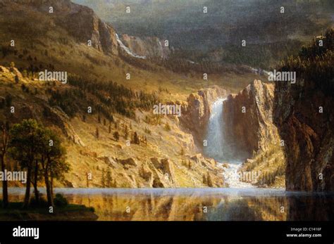 Detail: The Rocky Mountains, Lander´s Peak, 1863, by Albert Bierstadt Stock Photo - Alamy