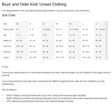 Nike Size Guide