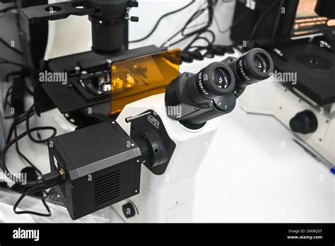 Laboratory microscope. A microscope in a biological laboratory Stock Photo - Alamy