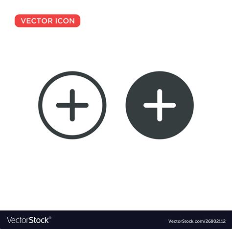 Plus icon design Royalty Free Vector Image - VectorStock