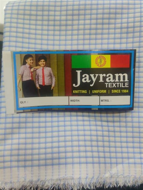 Check Navodaya Vidyalaya School Uniform Fabric at Rs 38/meter in Surat