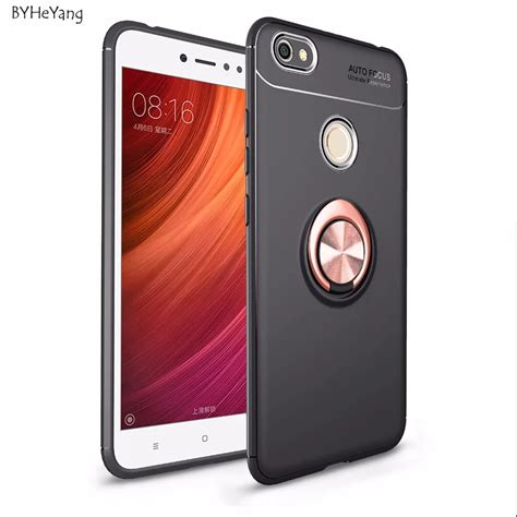 BYHeYang For xiaomi redmi note 5a Cases Car Phone Holder Magnetic Ring Cover Protective shell ...