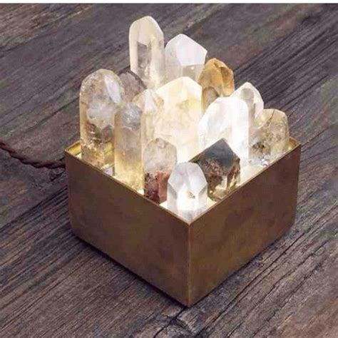 home accessory crystal light lamp box gem gemstone healing powers power magic ...