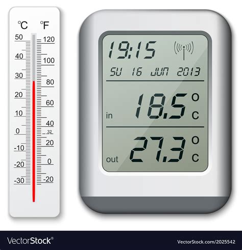 Temperature gauge Royalty Free Vector Image - VectorStock