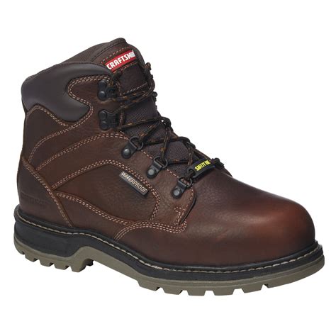 Craftsman Men's Krypt Brown Leather Steel Toe Waterproof Work Boot ...