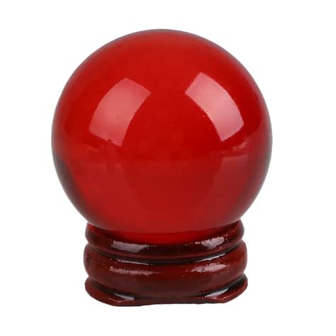 40mm Quartz Red Crystal Ball